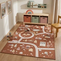 Auto Spielteppich - Rocky Ride Terracotta