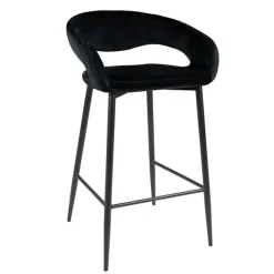 Barhocker - Lenn Velvet Schwarz