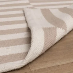 Baumwollteppich - Dazzle Blocks Beige Weiß