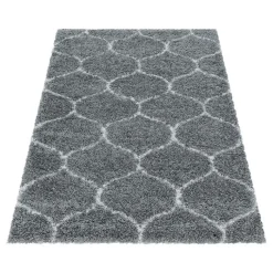 Berberteppich - Agadir Circle Grau Creme