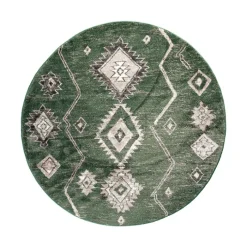 Berberteppich Rund - Blend Aztec Grün