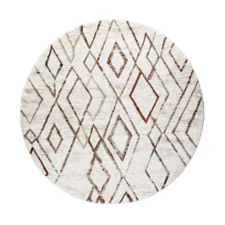 Berberteppich Rund - Blend Diamond Beige