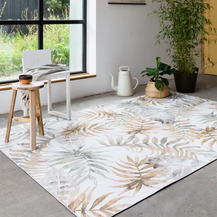 Boho Teppich - Palmier Blätter Naturel