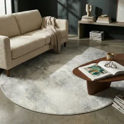 Designer Teppich Rund - Lunara Taupe