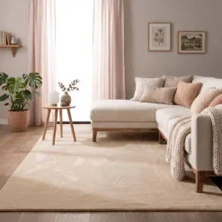 Flauschiger Teppich - Cozy Beige