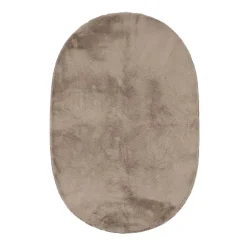 Flauschiger Teppich Oval - Cozy Taupe