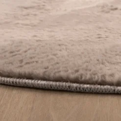 Flauschiger Teppich Oval - Cozy Taupe