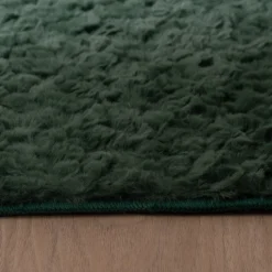 Flauschiger Teppich Rund - Bobby Grün