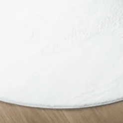 Flauschiger Teppich Rund - Cozy Weiß