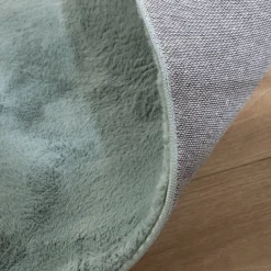 Flauschiger Teppich Rund - Cozy Grün