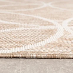 Geometrischer Outdoor Teppich - Faro Ripple Beige