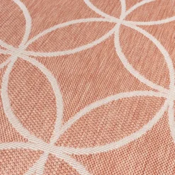 Geometrischer Outdoor Teppich - Faro Ripple Rosa