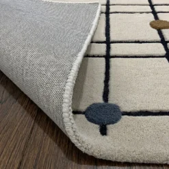 Geometrischer Teppich - Brunello Dots Bunt