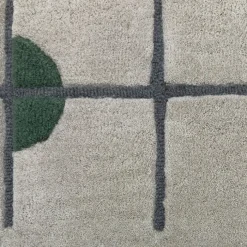 Geometrischer Teppich - Brunello Circles Grün