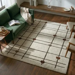 Geometrischer Teppich – Brunello Dots Terrakotta | Volero