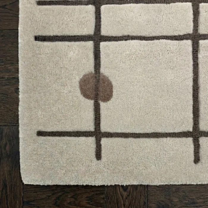 Geometrischer Teppich – Brunello Dots Terrakotta | Volero