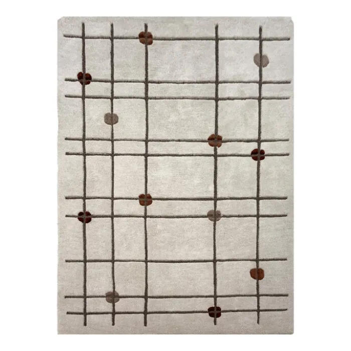 Geometrischer Teppich – Brunello Dots Terrakotta | Volero