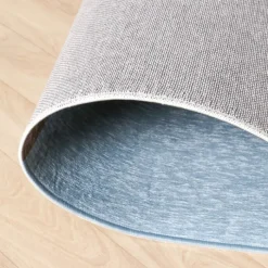 Geometrischer Teppich - Swing Circles Blau Braun