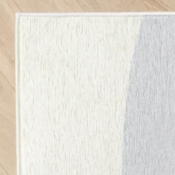 Geometrischer Teppich - Swing Waves Blau
