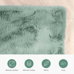 Hochflor Läufer - Comfy Supreme Türkis