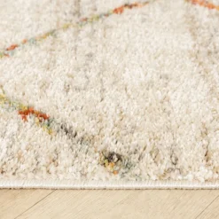 Hochflor Teppich - Blend Lines Creme Bunt