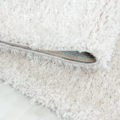 Hochflor Teppich - Blushy Creme Weiß