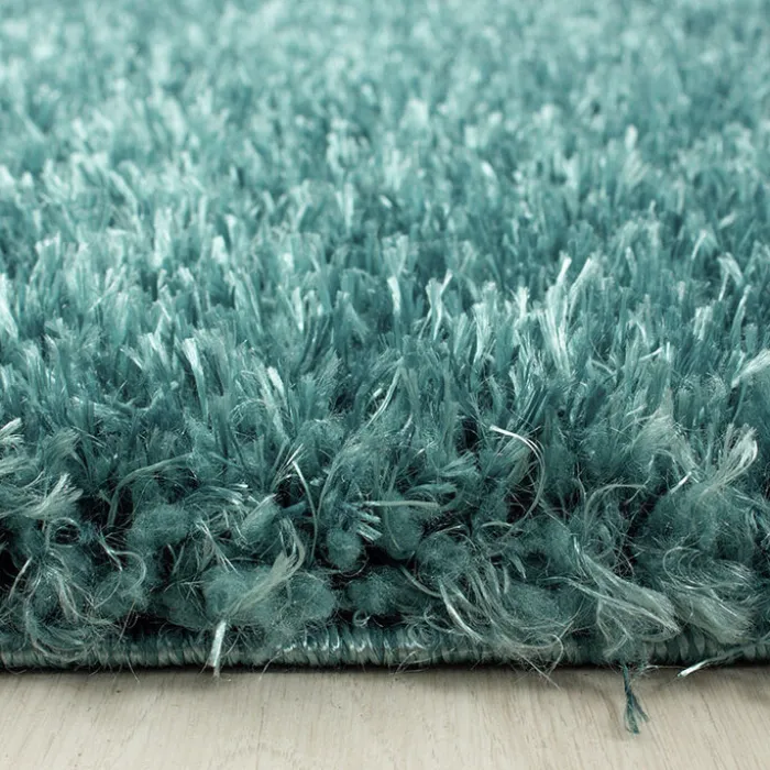 Hochflor Teppich - Blushy Türkis