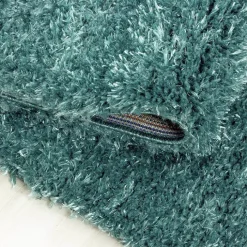 Hochflor Teppich - Blushy Türkis