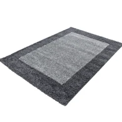 Hochflor Teppich - Edge Grau