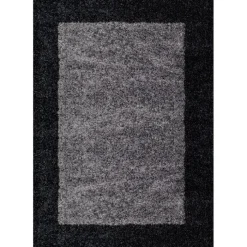 Hochflor Teppich - Edge Schwarz