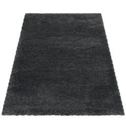 Hochflor Teppich - Fuzzy Dunkelgrau