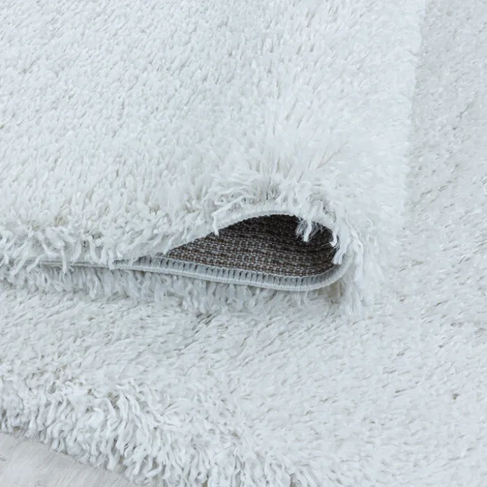 Hochflor Teppich - Fuzzy Weiß