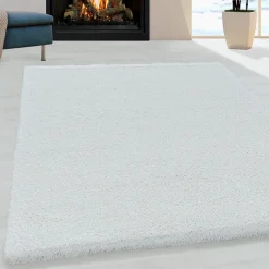 Hochflor Teppich - Fuzzy Weiß
