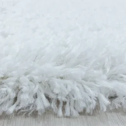 Hochflor Teppich - Fuzzy Weiß