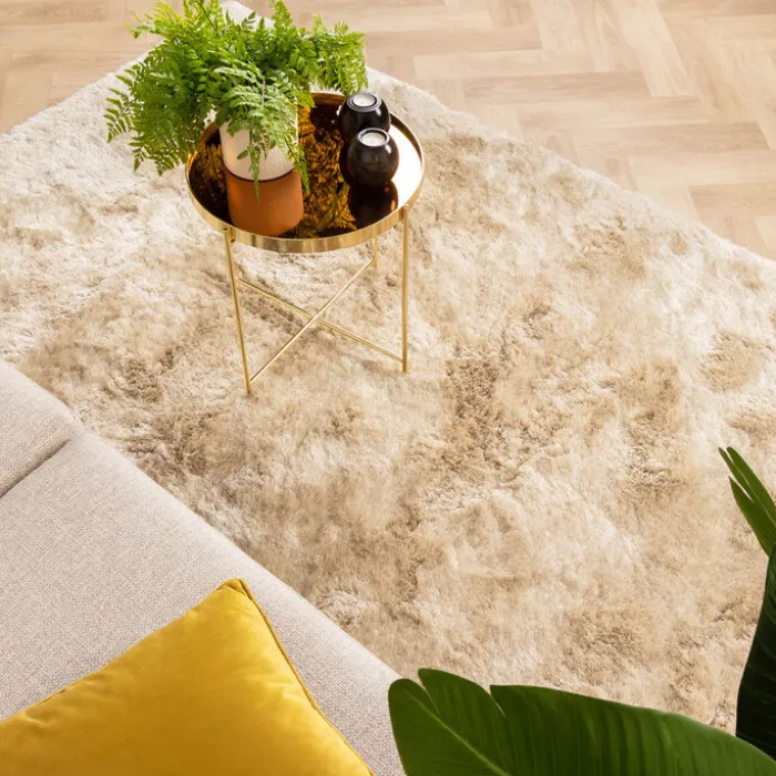 Hochflor Teppich - Glorious Champagner Creme