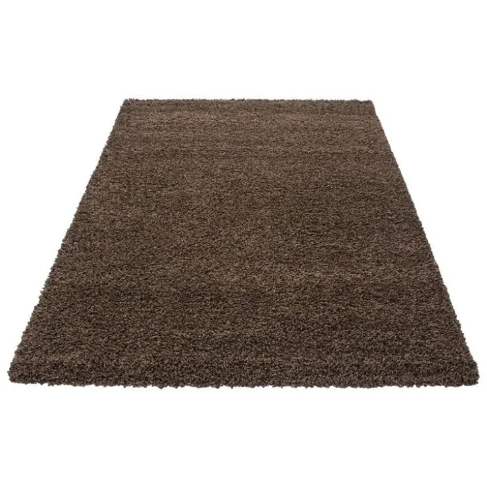 Hochflor Teppich - Life Braun