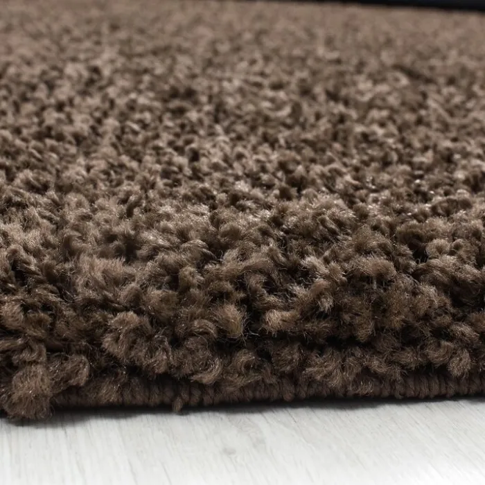 Hochflor Teppich - Life Braun