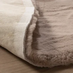 Hochflor Teppich Oval - Comfy Supreme Taupe