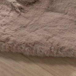 Hochflor Teppich Oval - Comfy Supreme Taupe