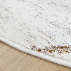 Hochflor Teppich Rund - Blend Aztec Creme Bunt