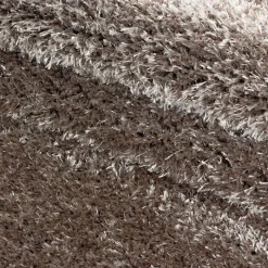 Hochflor Teppich Rund - Blushy Taupe