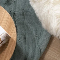 Hochflor Teppich Rund - Comfy Supreme Türkis