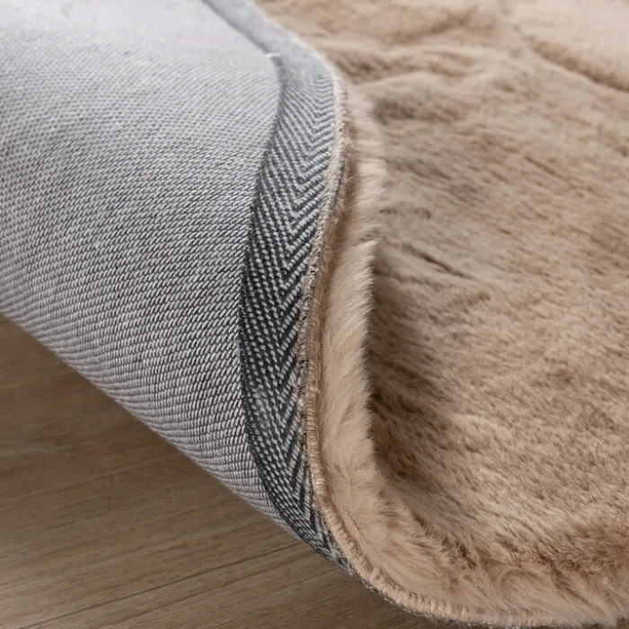 Hochflor Teppich Rund - Comfy Supreme Beige