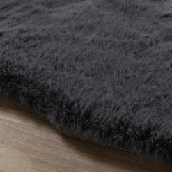 Hochflor Teppich Rund - Comfy Supreme Anthrazit