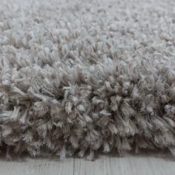 Hochflor Teppich Rund - Fuzzy Beige