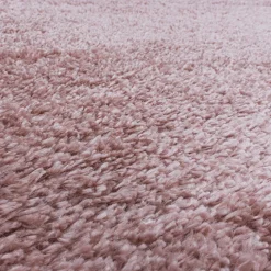 Hochflor Teppich Rund - Fuzzy Rosa