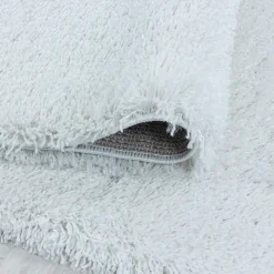 Hochflor Teppich Rund - Fuzzy Weiß