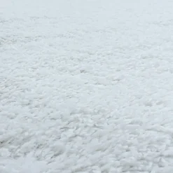 Hochflor Teppich Rund - Fuzzy Weiß