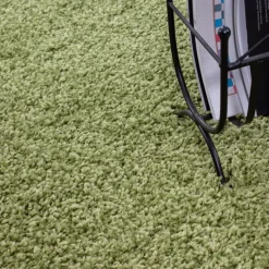 Hochflor Teppich Rund - Life Grün