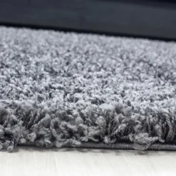 Hochflor Teppich Rund - Life Grau